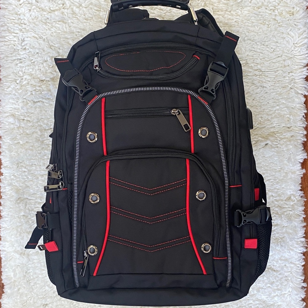 Black and Red Men's Backpack